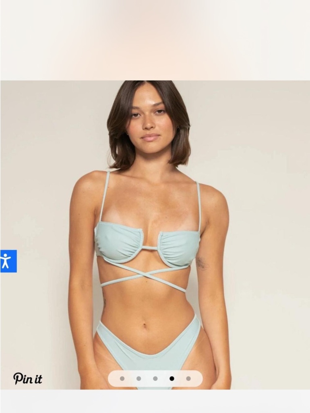 Montce Pale Blue Wrap Bikini Set